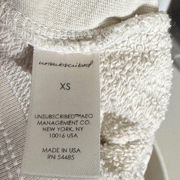 Unsubscribed Cotton French Terry Joggers in Natural Womens Size XS minimalist - Picture 9 of 12